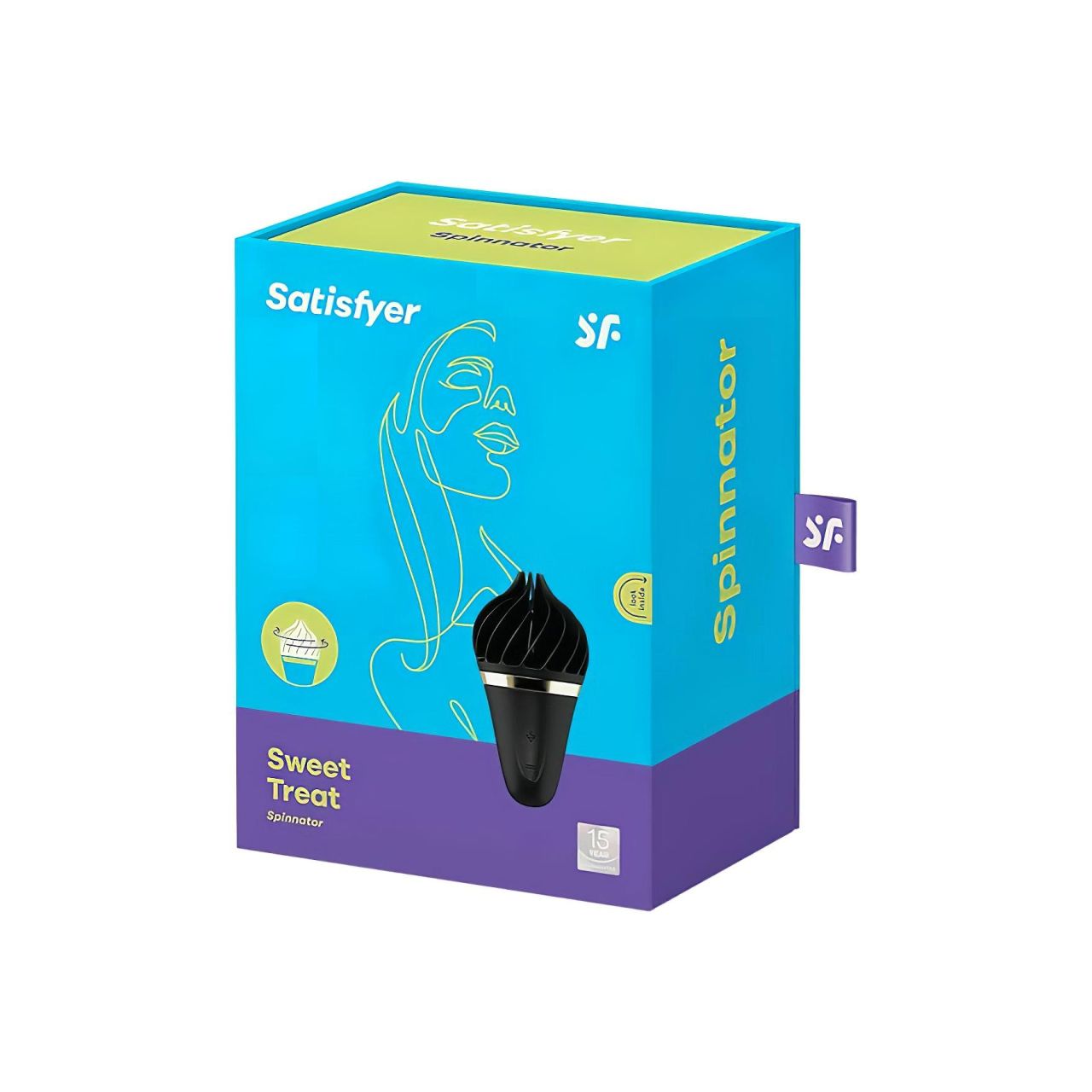 Satisfyer Sweet Treat - akkus, forgó csikló vibrátor (fekete)