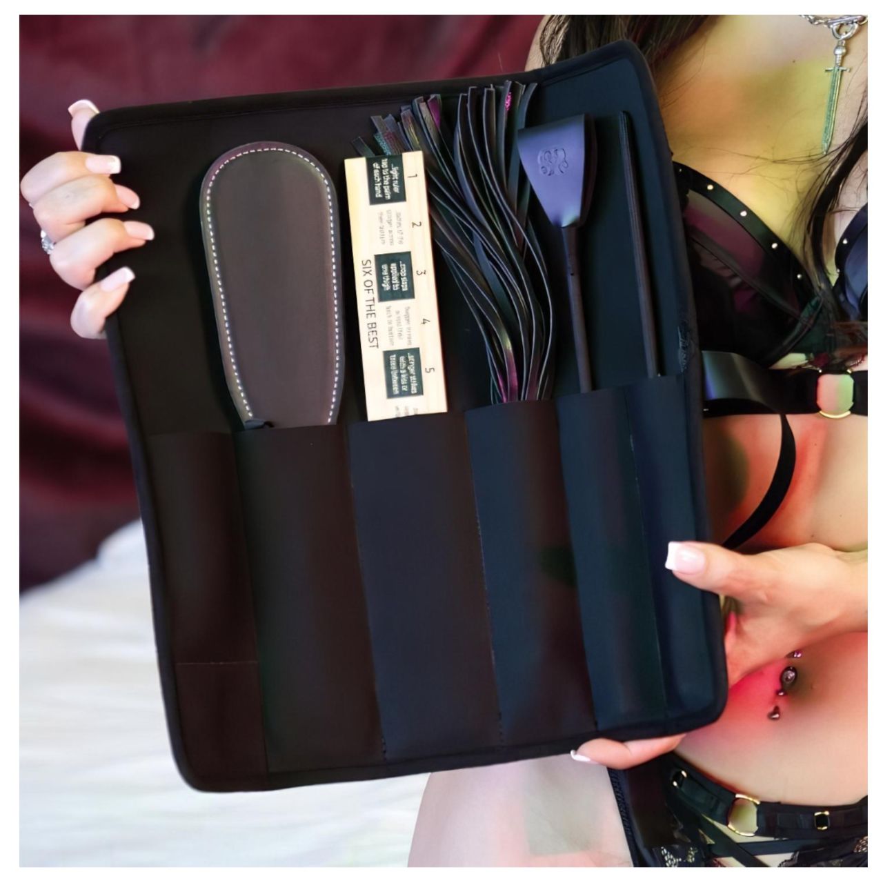 Sei Mio - büntetőeszköz készlet - 5 részes (fekete)