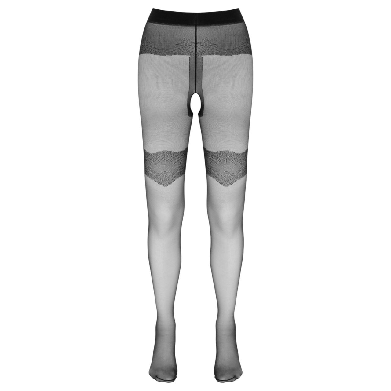 Cottelli - exkluzív mintás, nyitott harisnya (fekete) Cottelli - exkluzív mintás, nyitott harisnya (fekete)