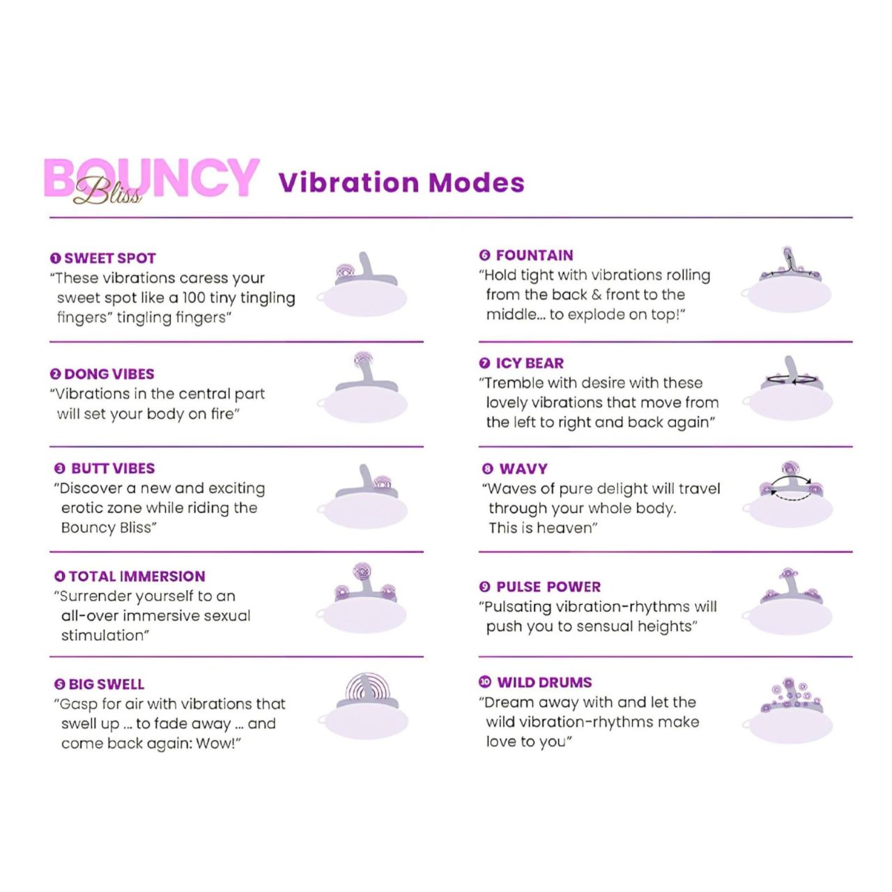 Bouncy Bliss Classic - felfújható párna vibrátor (lila)