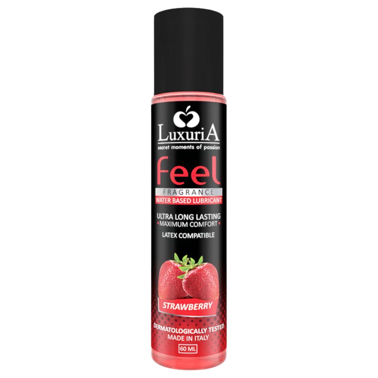 LuxuriA Feel Strawberry - vízbázisú síkosító - eper (60ml) LuxuriA Feel Strawberry - vízbázisú síkosító - eper (60ml)