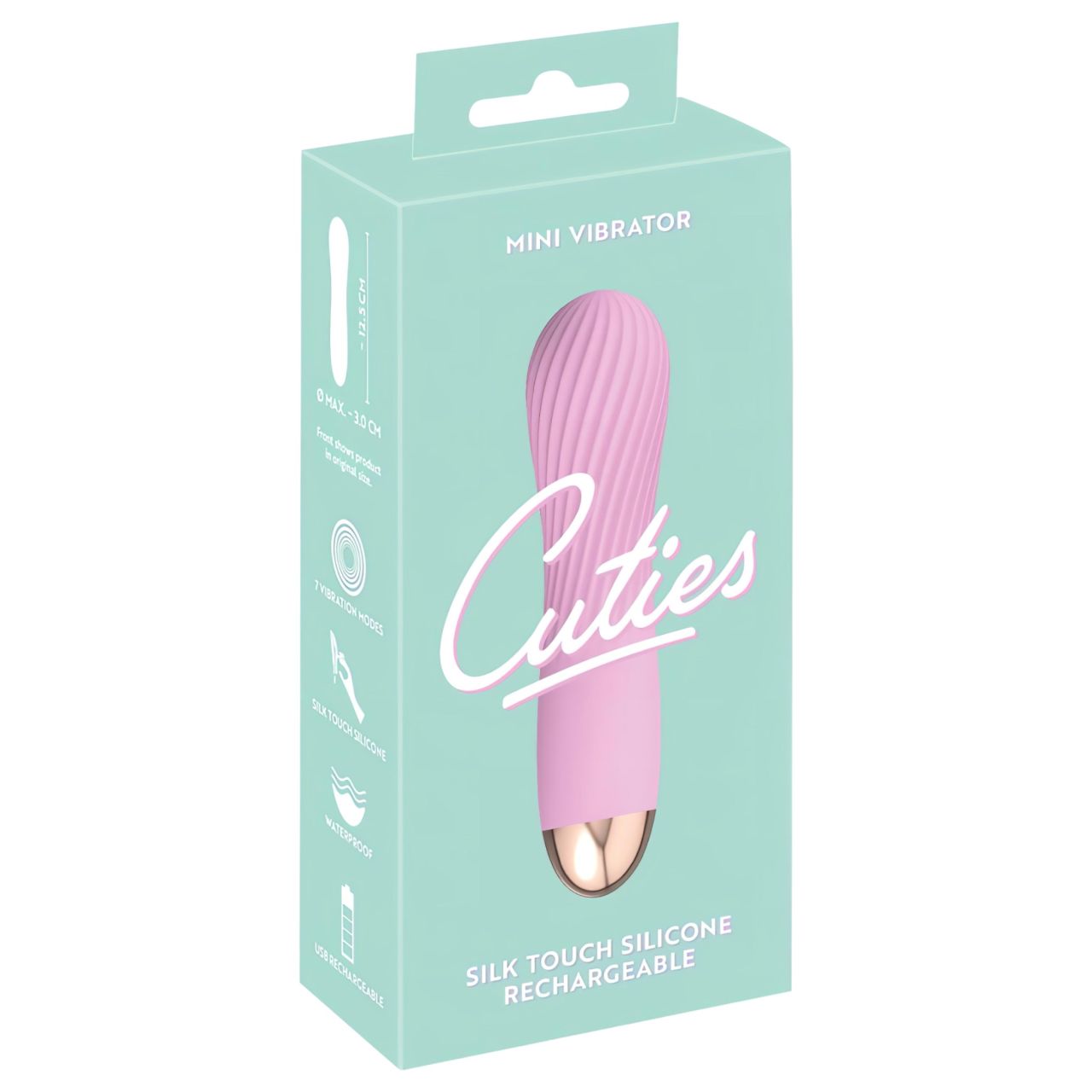 Cuties Mini - akkus, vízálló, spirál vibrátor (pink)