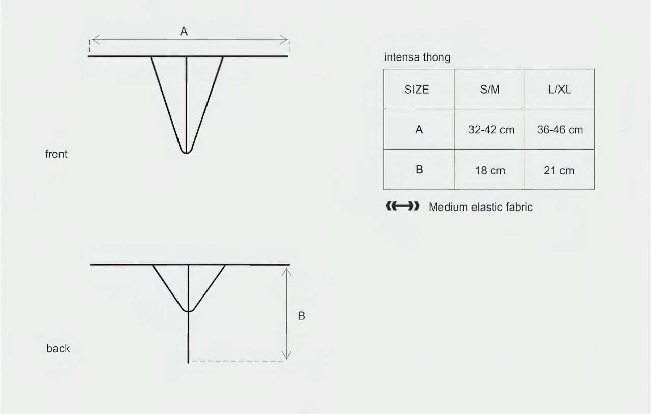Obsessive Intensa - pántos csipke tanga (fekete)