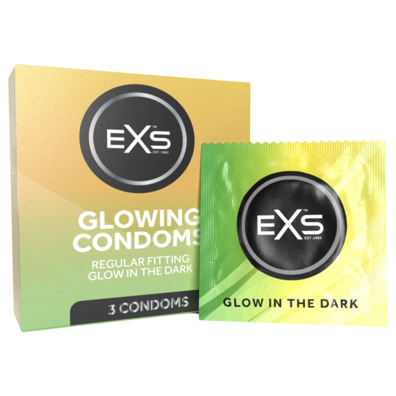 EXS Glow - világító óvszer (3 db) EXS Glow - világító óvszer (3 db)