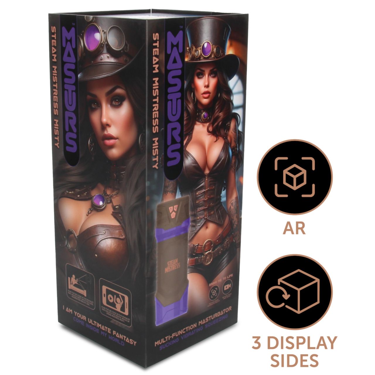 Masturs Misty - szorító-rezgő AR maszturbátor (lila)