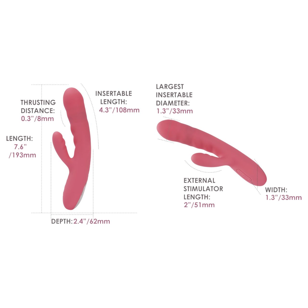 Svakom Avery - akkus, csiklókaros lökő vibrátor (pink)