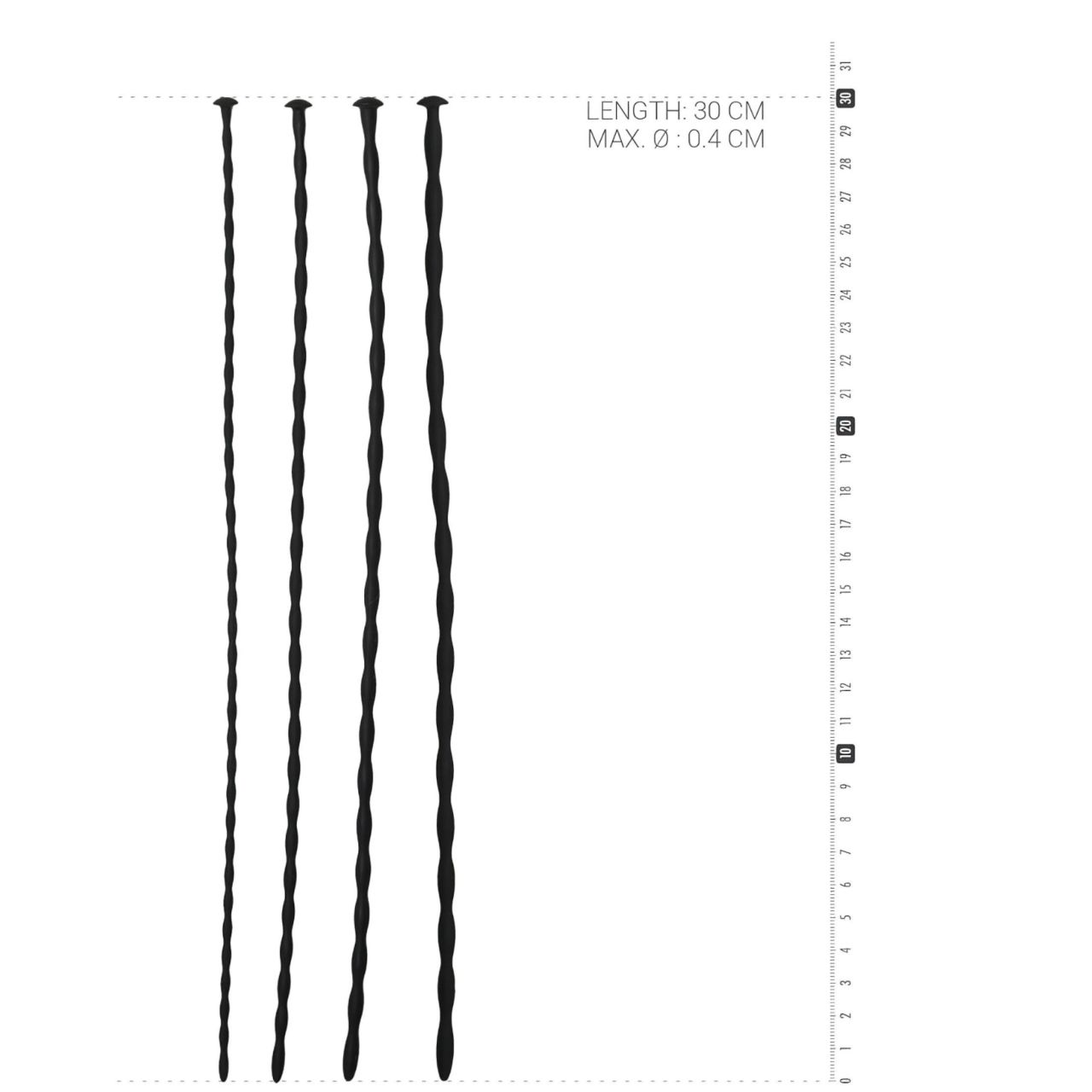 SINNER Gear - szilikon dilátor szett (fekete)