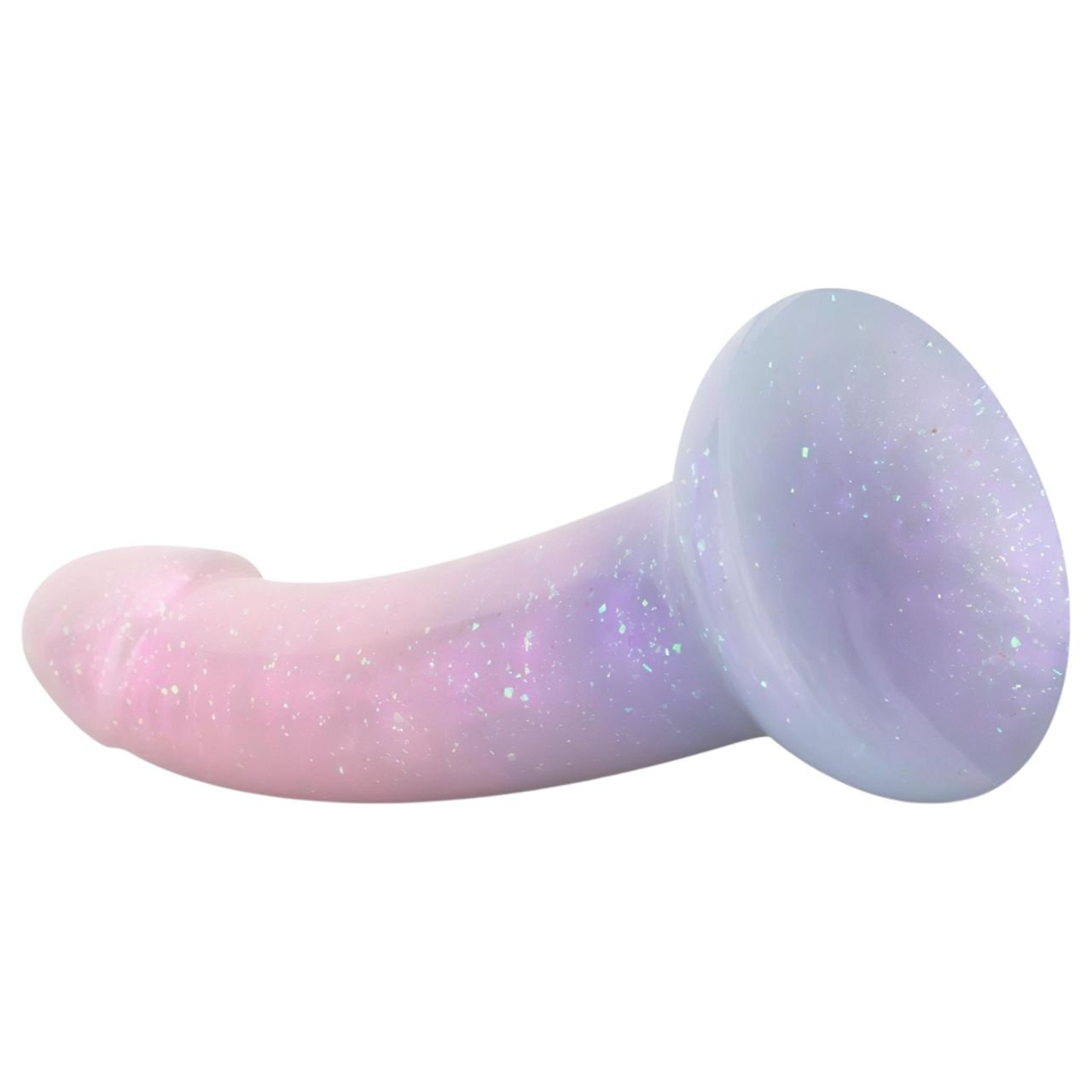 EasyToys Mermaid - csillámos dildó - 15cm (pink)