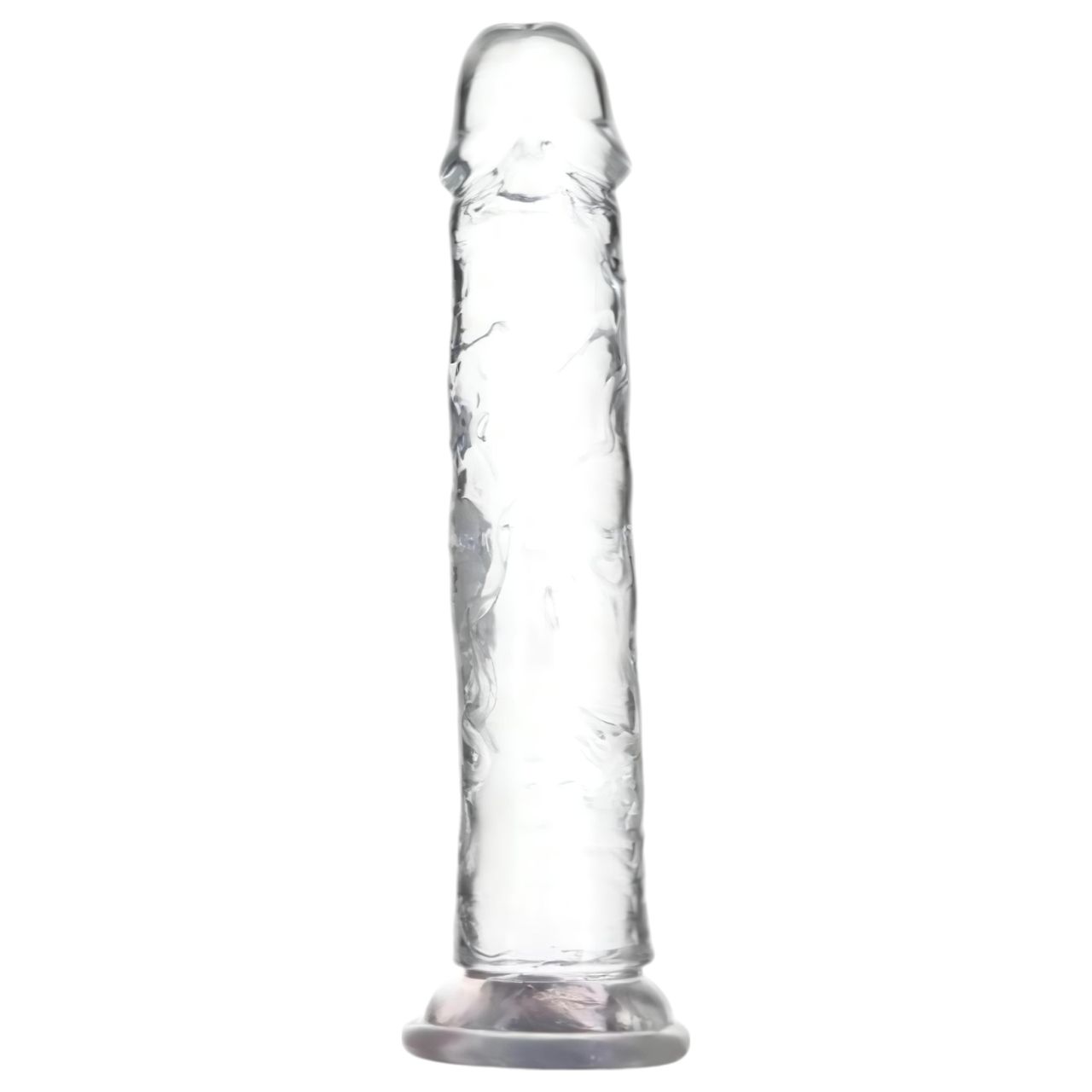 Addiction Crystal - tapadókorongos dildó (átlátszó) - 20cm