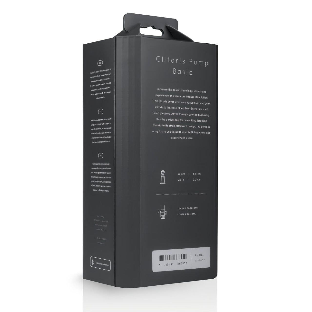 Saiz Basic - klitorisz pumpa (átlátszó-fekete)