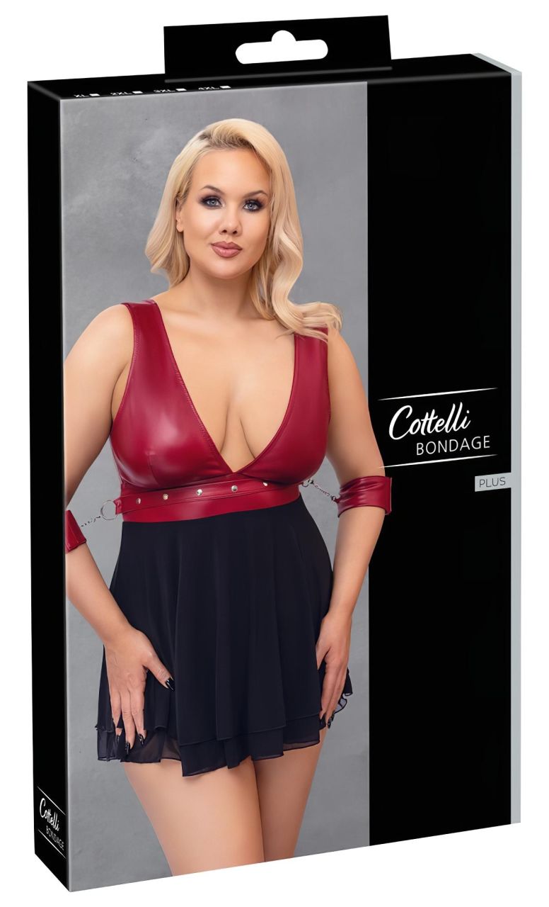 Cottelli Bondage Plus Size - babydoll (piros) Cottelli Bondage Plus Size - babydoll (piros)