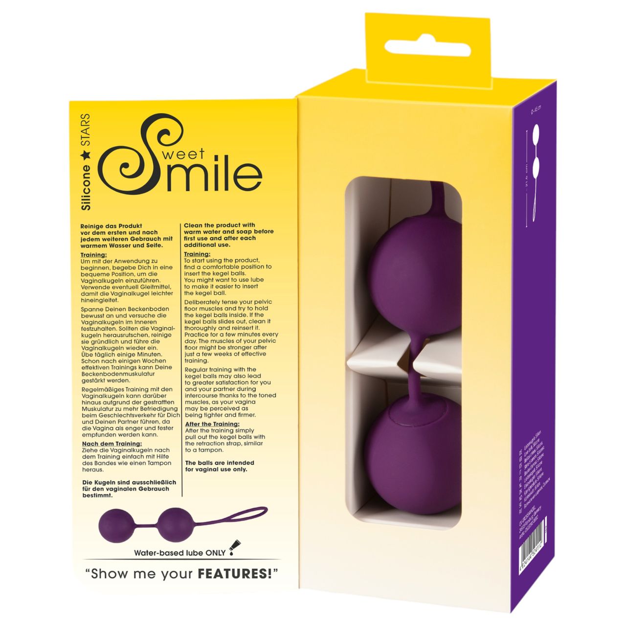 SMILE XXL Balls - óriás gésagolyó (lila)