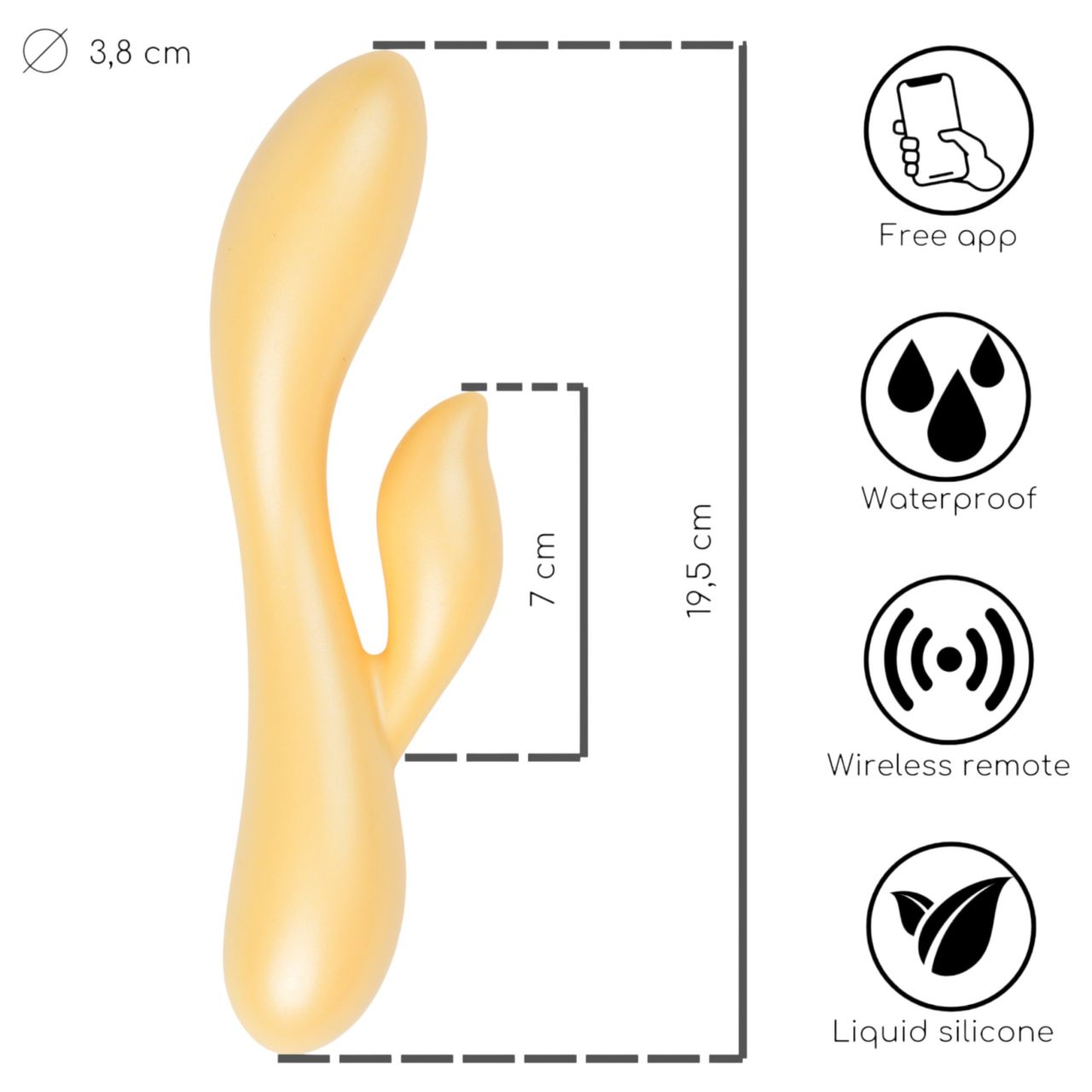 / Desirel Desire Dew - okos, csiklókaros vibrátor (sárga)