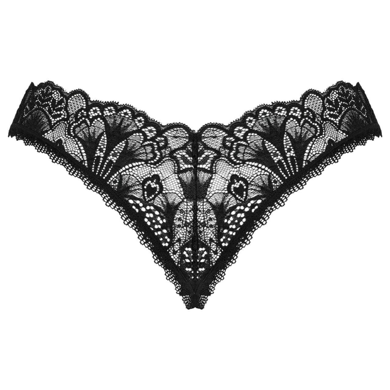 Obsessive Donna Dream - csipkés nyitott tanga (fekete) Obsessive Donna Dream - csipkés nyitott tanga (fekete)