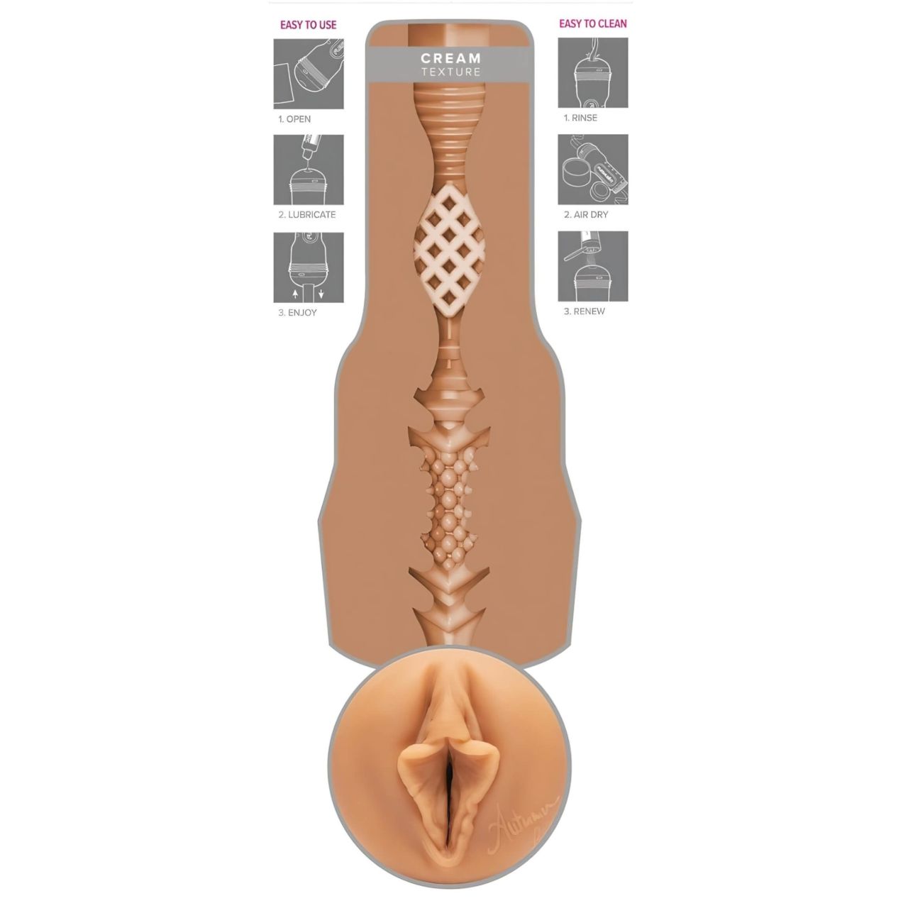 Fleshlight Autumn Falls Cream - élethű vagina (testszínű)