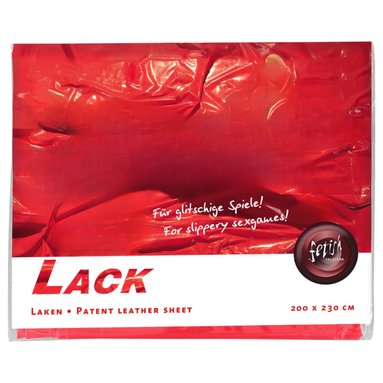 Lakk lepedő - 200x220cm (piros)