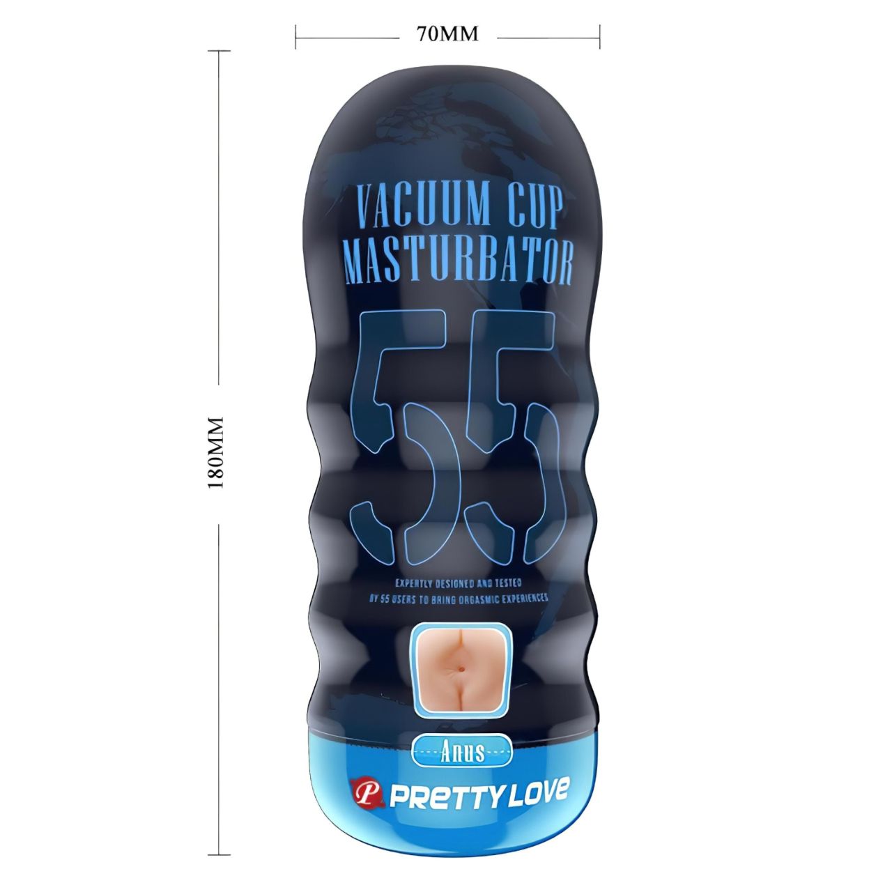 Pretty Love Vacuum Cup - élethű műpopsi maszturbátor (natúr)