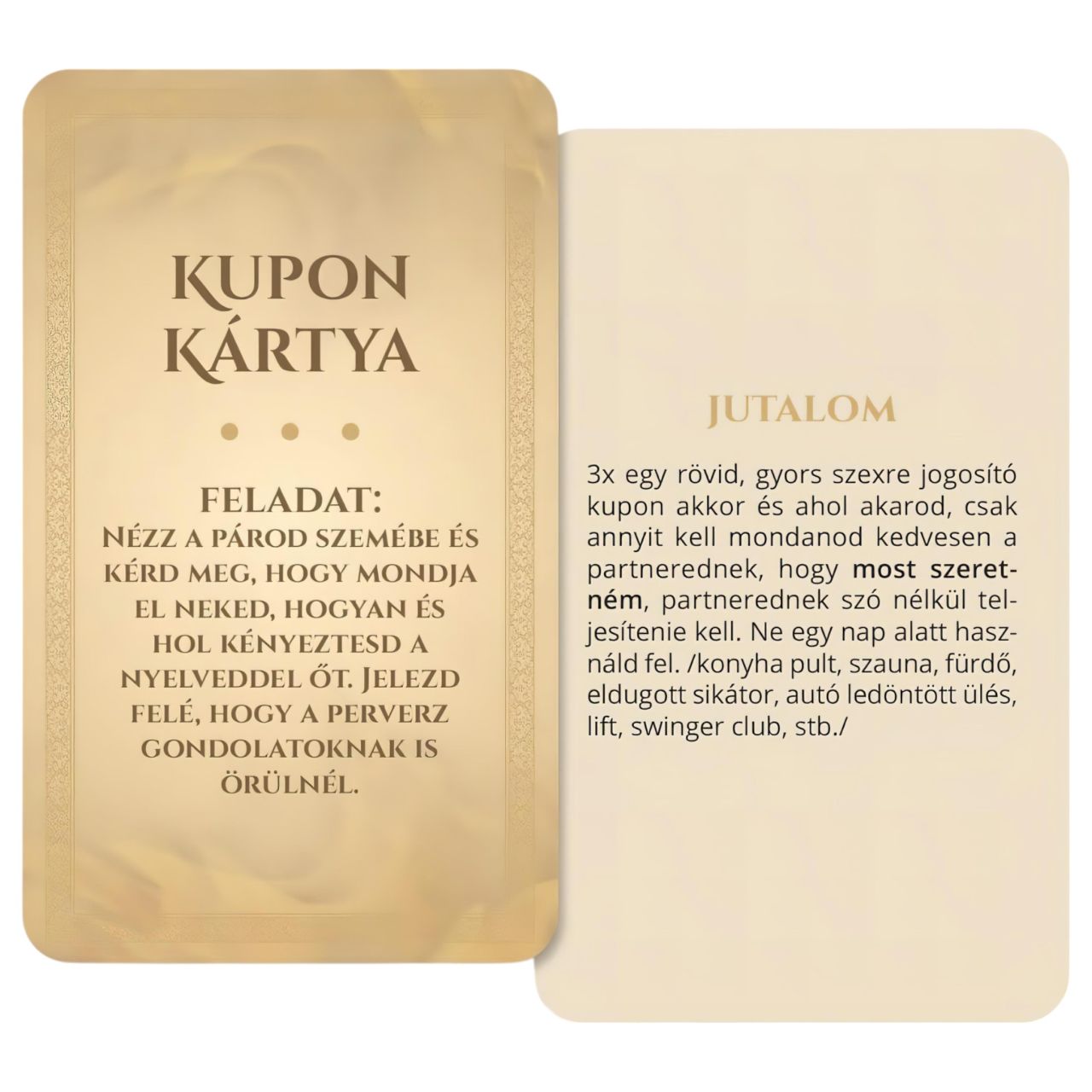 Érzékek Játéka - felnőtt szex társasjáték