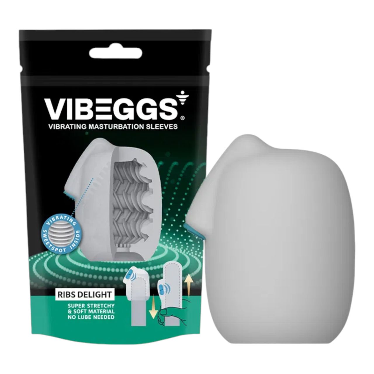 VIBEGGS Ribs Delight - vibrációs tojás maszturbátor (fehér) VIBEGGS Ribs Delight - vibrációs tojás maszturbátor (fehér)