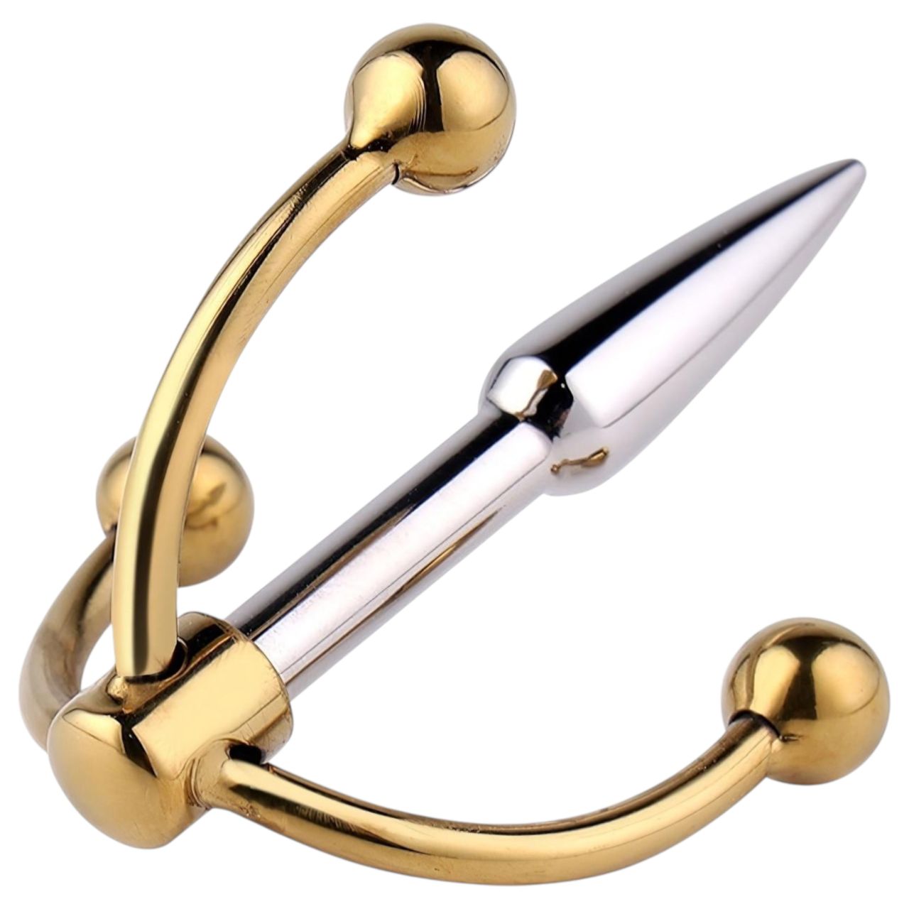 Urethralplay - horgonyos fém dilátor - 4,5cm (ezüst)