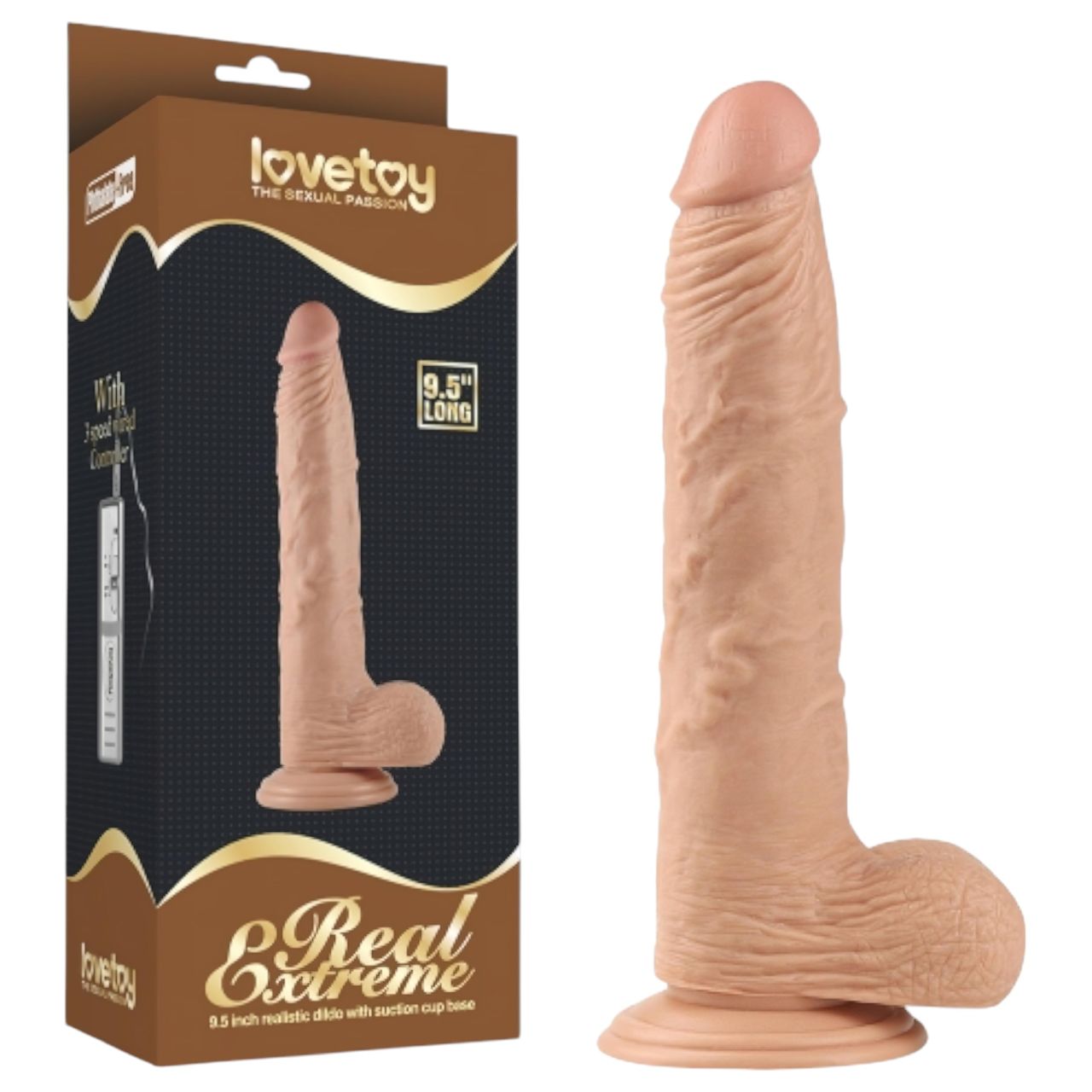 Lovetoy Real Extreme - tapadókorongos dildó - 24cm