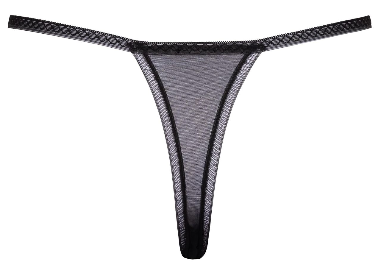 Cottelli - luxus, hímzett liliom tanga (fekete-fehér) Cottelli - luxus, hímzett liliom tanga (fekete-fehér)