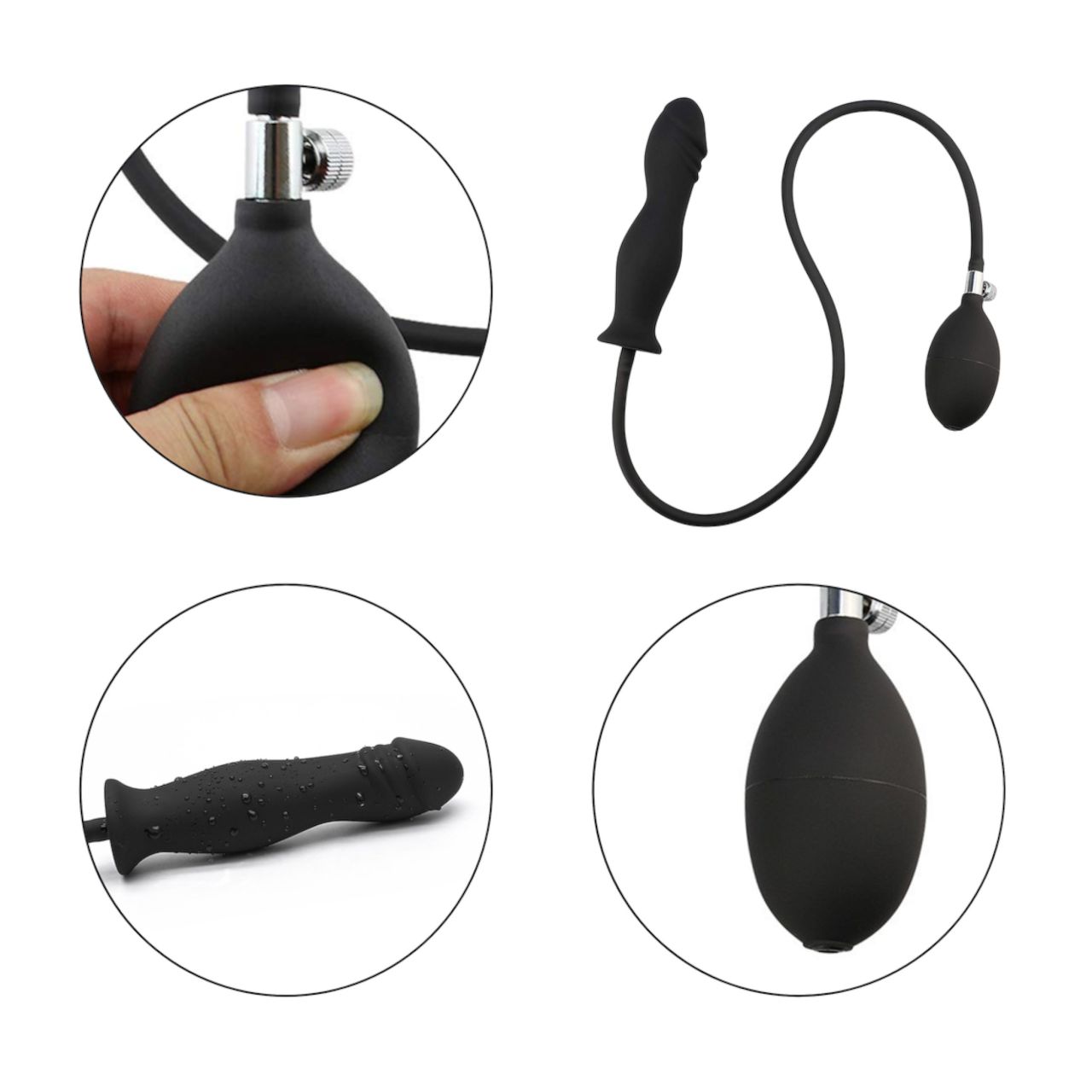 Wild Play - pumpálható anál plug (fekete) Wild Play - pumpálható anál plug (fekete)