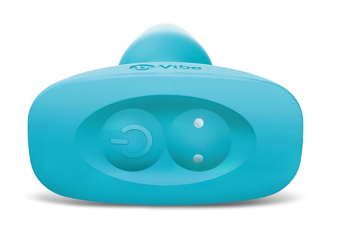 / b-Vibe - forgó gyöngyös, akkus anál vibrátor (türkiz)