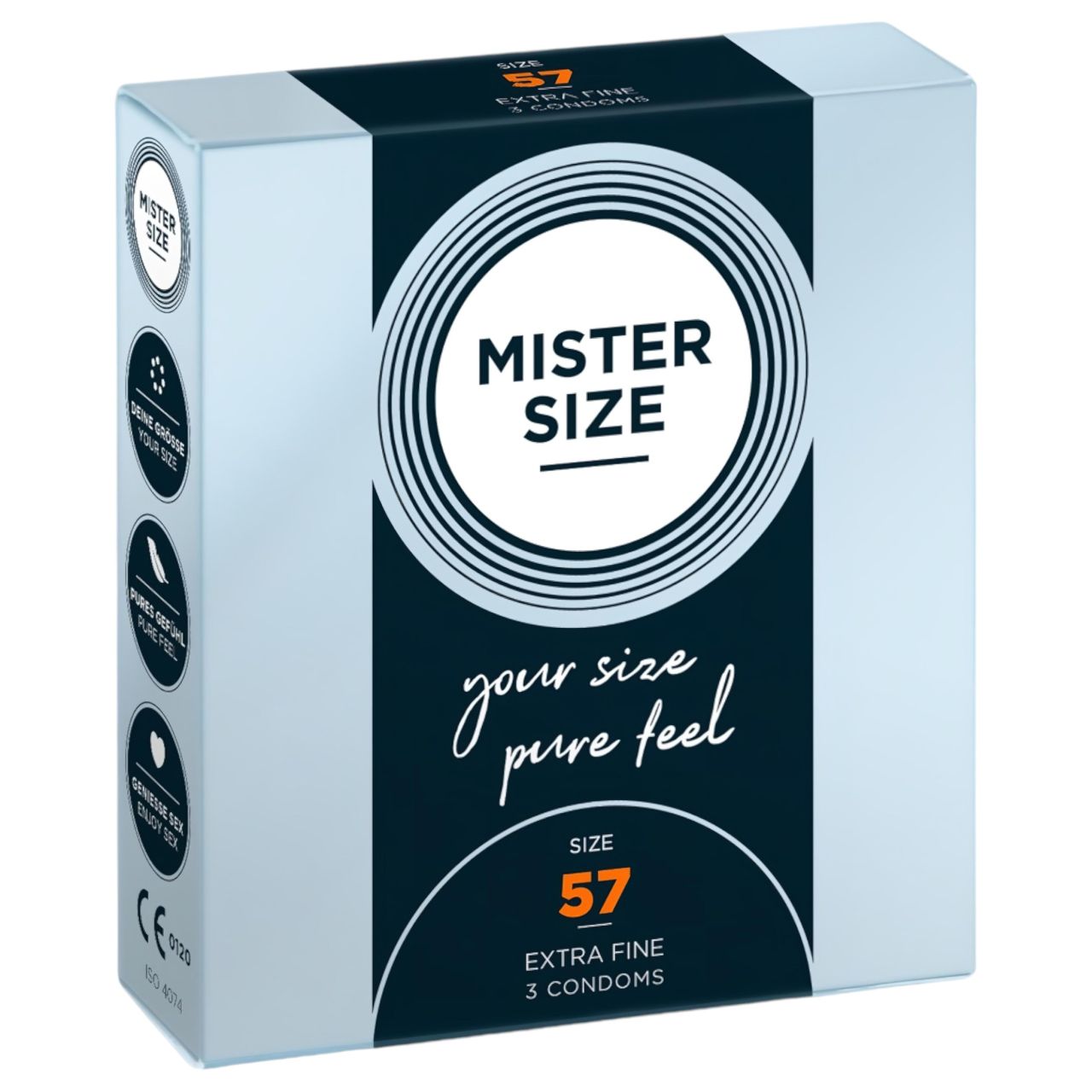 Mister Size vékony óvszer - 57 mm (3 db)