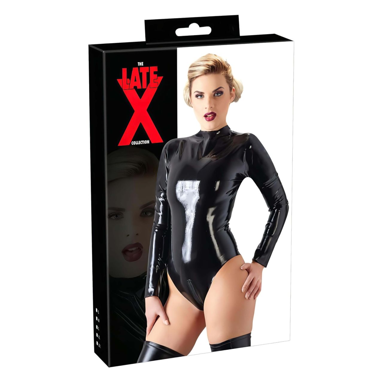 LATEX - hosszúujjú női body (fekete) LATEX - hosszúujjú női body (fekete)