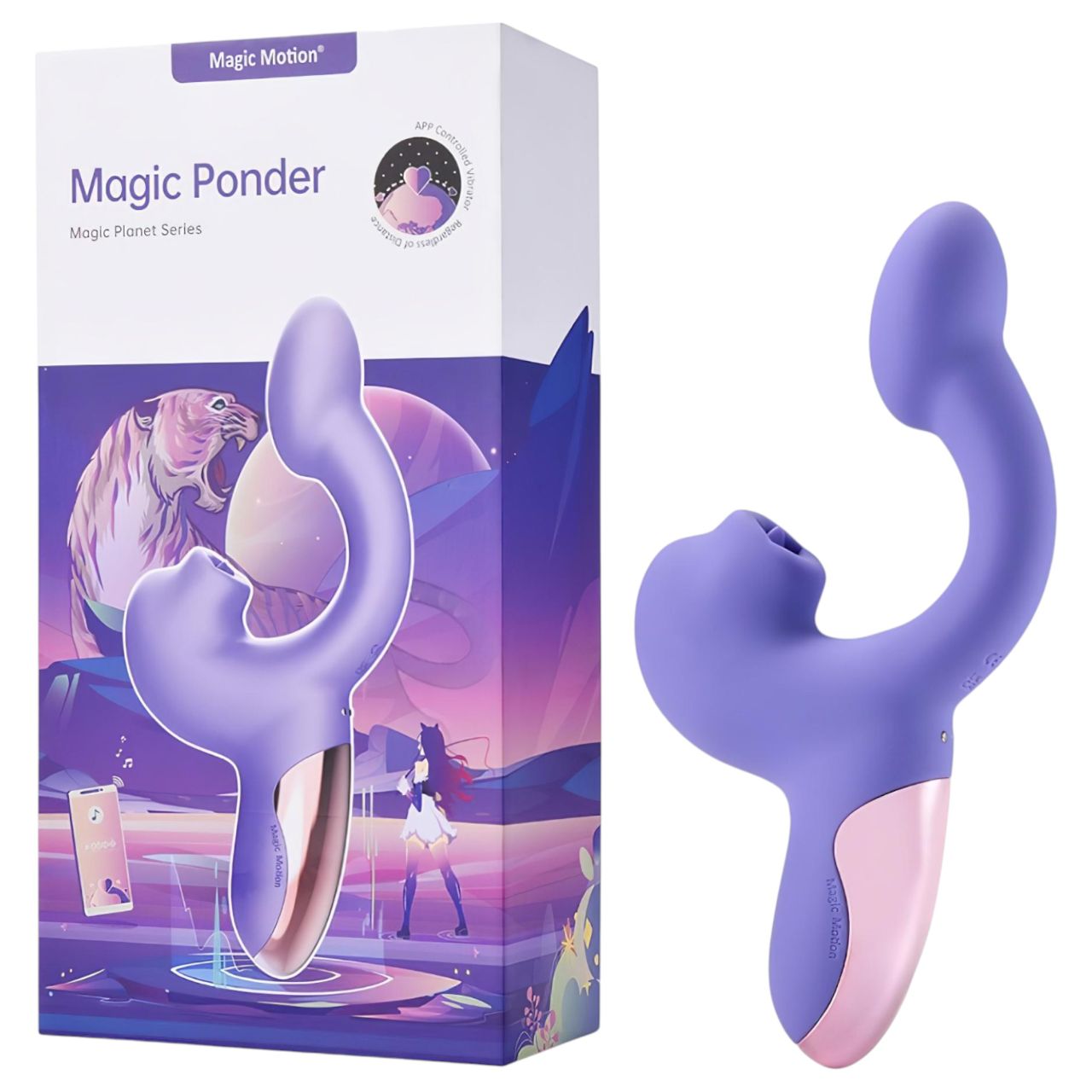 Magic Motion Magic Ponder - 2in1 csiklókaros vibrátor (lila)