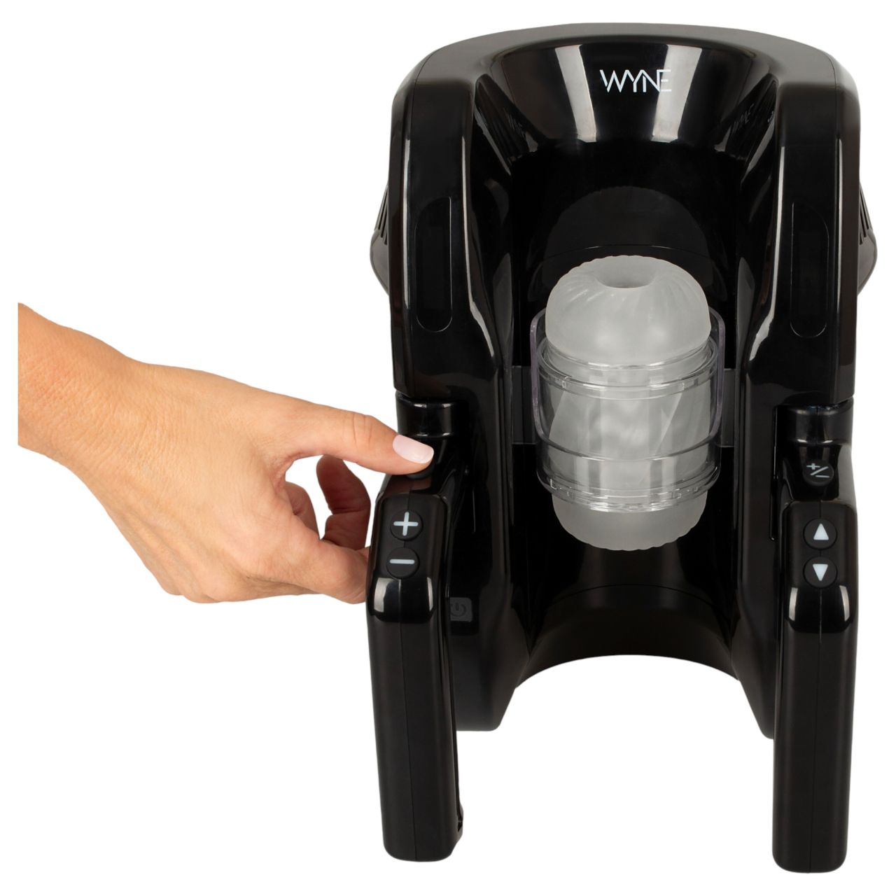 WYNE 10 - automata maszturbátor kapaszkodóval (fekete)