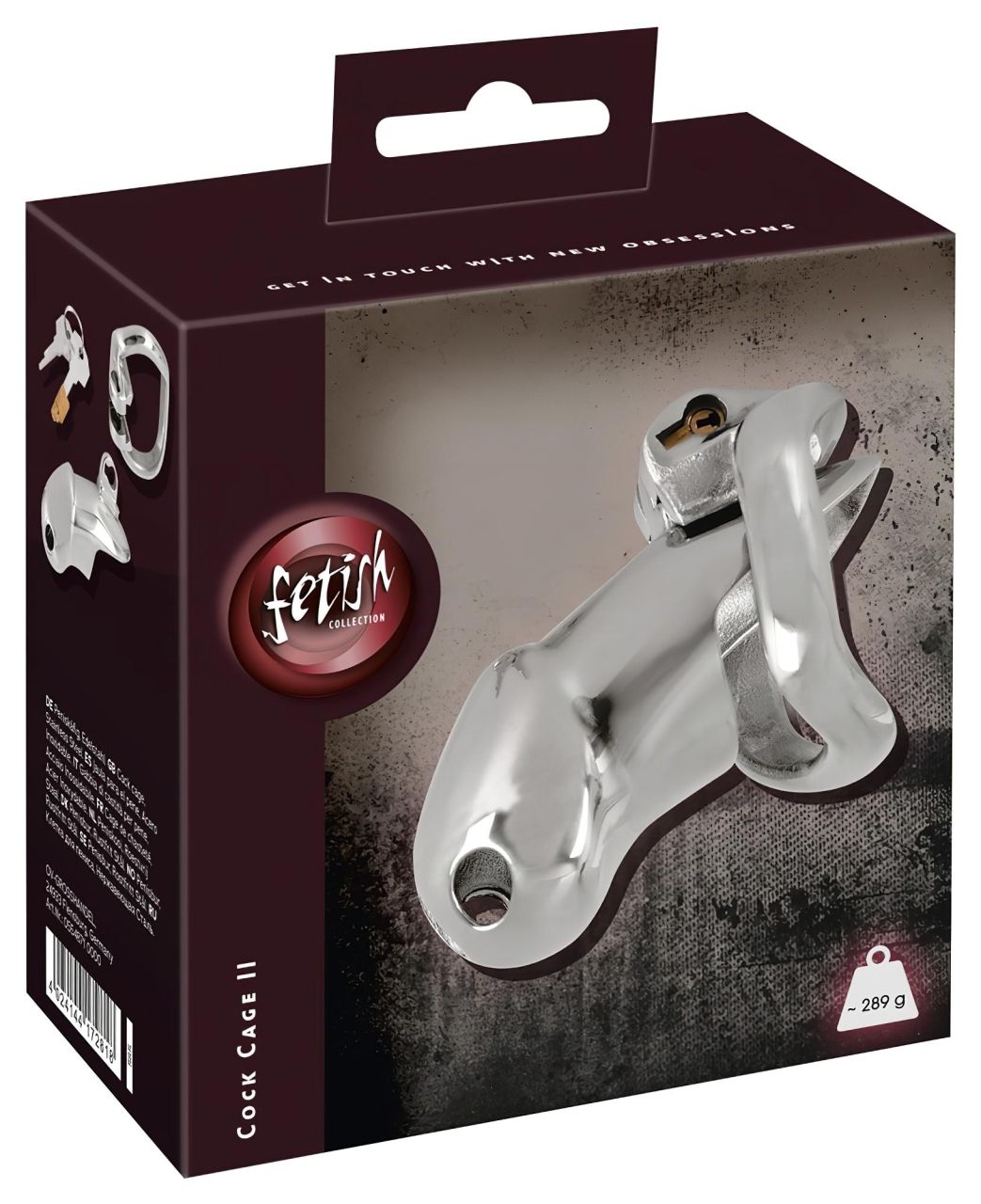 Fetish - fém pénisz ketrec (ezüst)