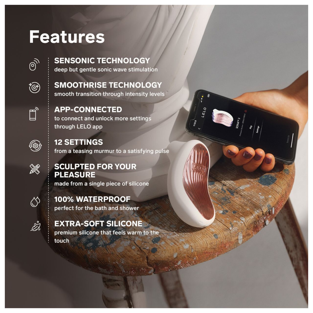 LELO Sona 3 - hanghullámos csiklóizgató (fehér) LELO Sona 3 - hanghullámos csiklóizgató (fehér)