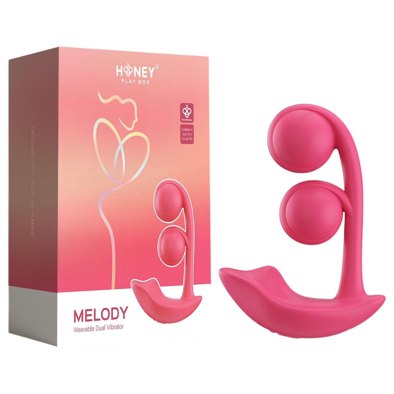 Honey Play Box Melody - okos, gyöngyös 2in1 vibrátor (piros) Honey Play Box Melody - okos, gyöngyös 2in1 vibrátor (piros)