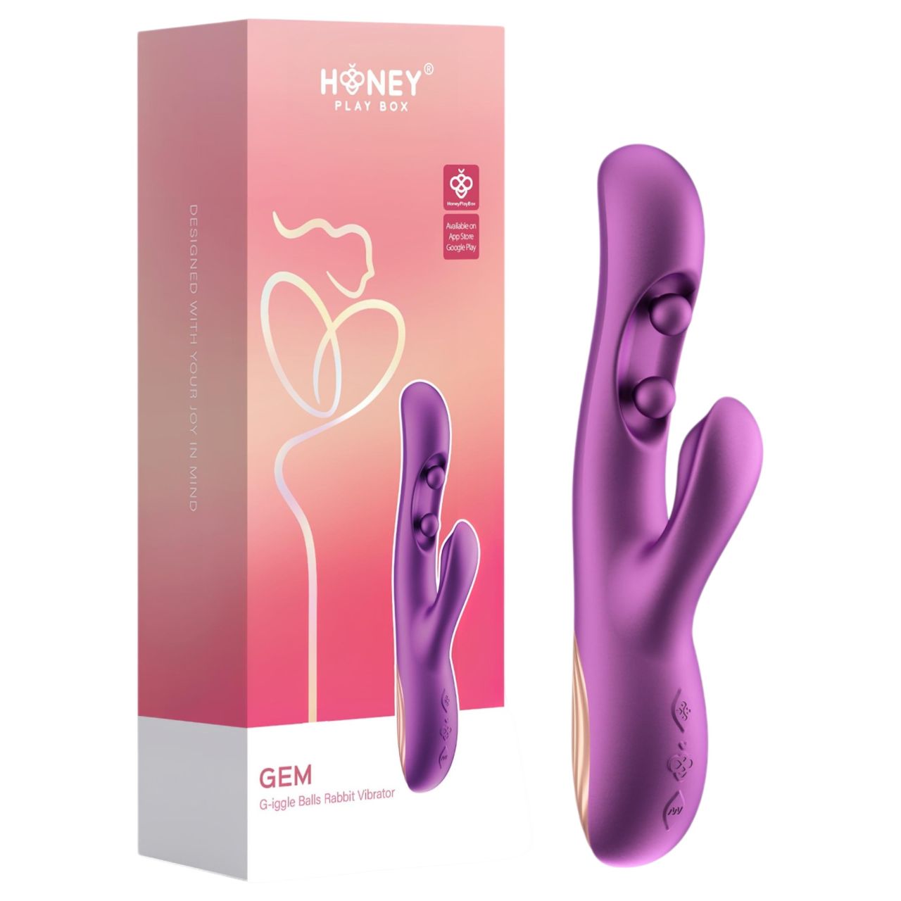 Honey Play Box Gem - App-vezérelt gyöngyös G-pont és csiklóizgató vibrátor (lila) Honey Play Box Gem - App-vezérelt gyöngyös G-pont és csiklóizgató vibrátor (lila)