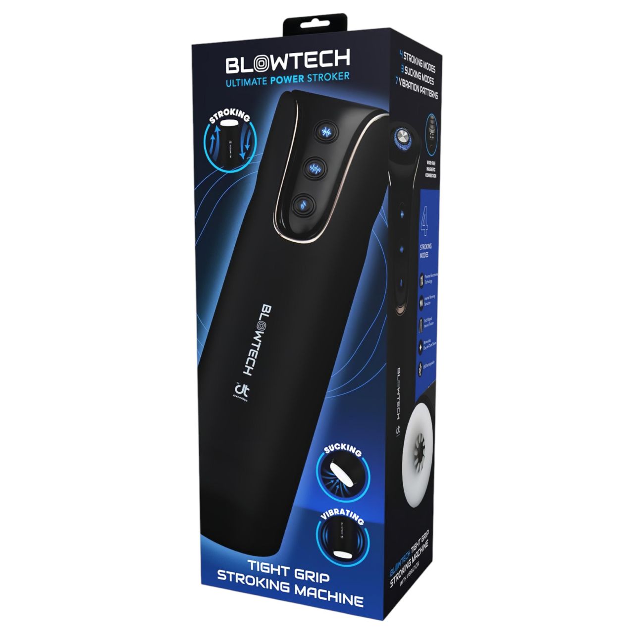 Dreamtoys Blowtech Tight Grip - rezgő maszturbátor (fekete)