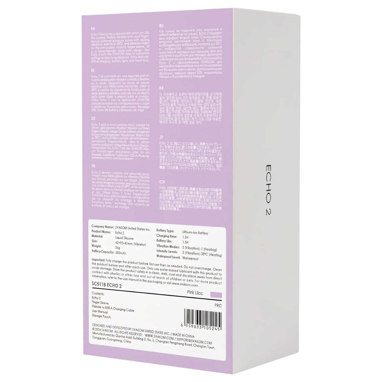 Svakom Echo 2 - okos ujjvibrátor (pink) Svakom Echo 2 - okos ujjvibrátor (pink)