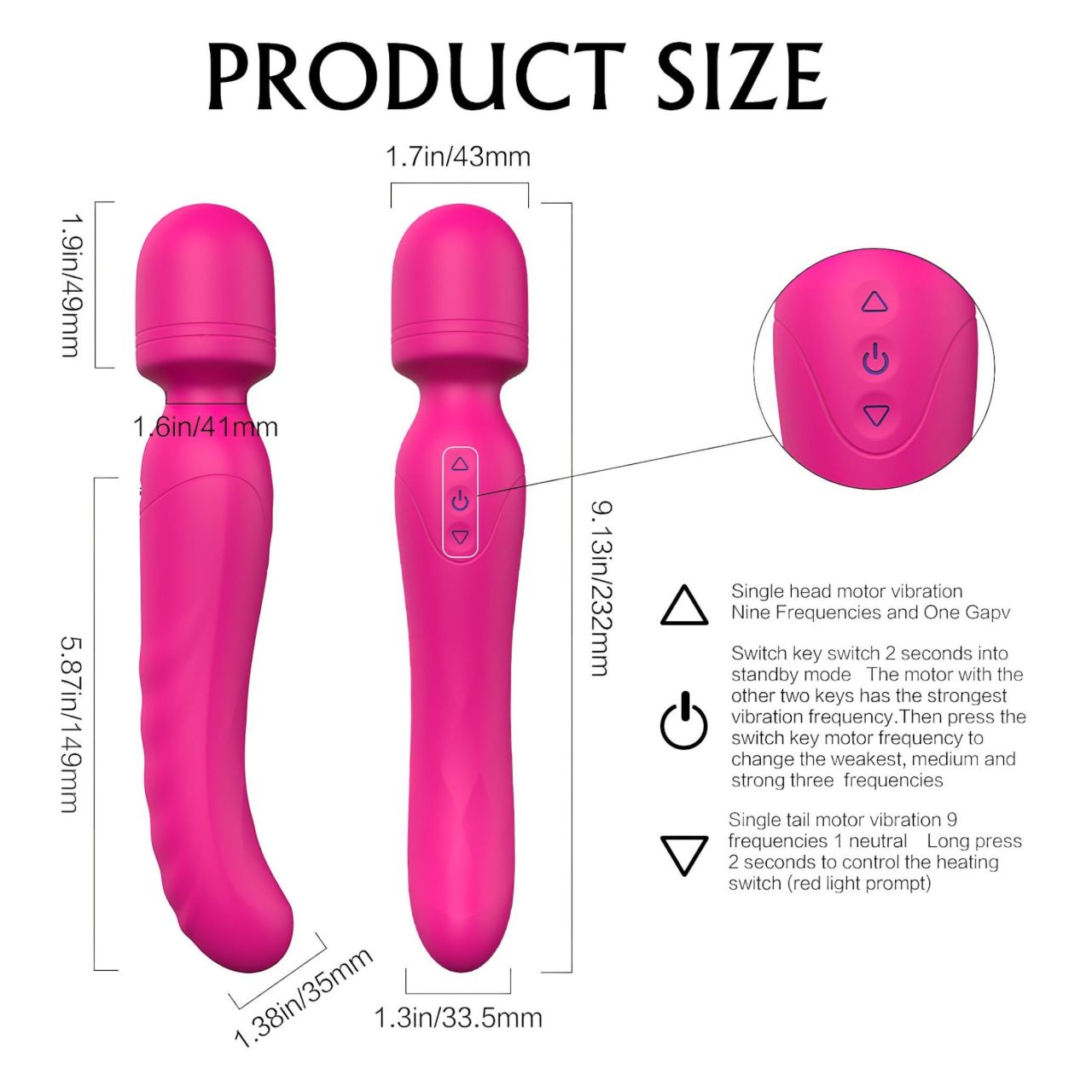 Sex HD Iris - 2 motoros melegítő masszírozó vibrátor (pink)