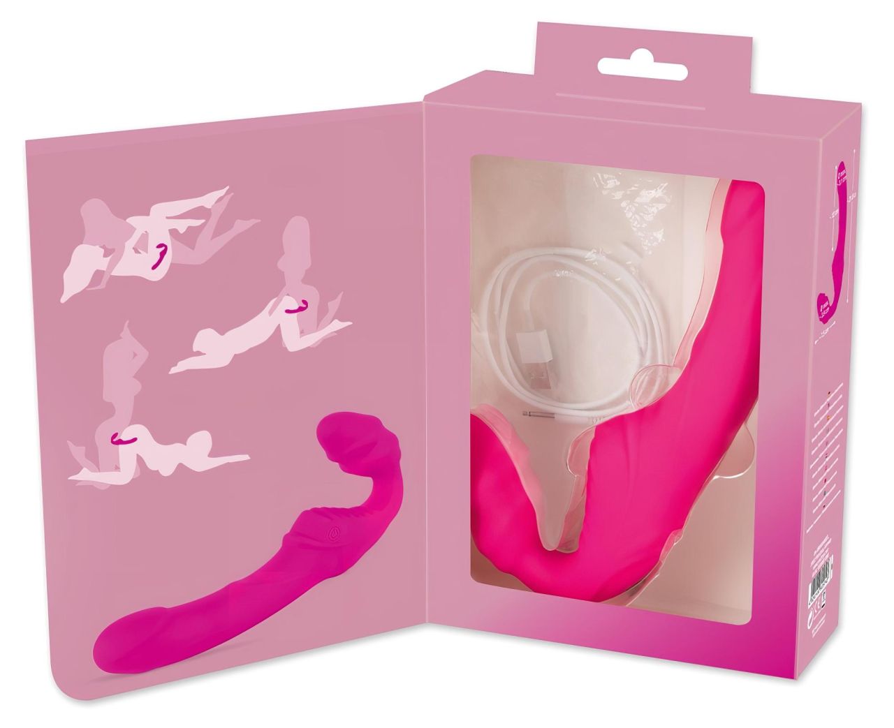 You2Toys Double2Teaser - felcsatolható vibrátor pánt nélkül (pink)