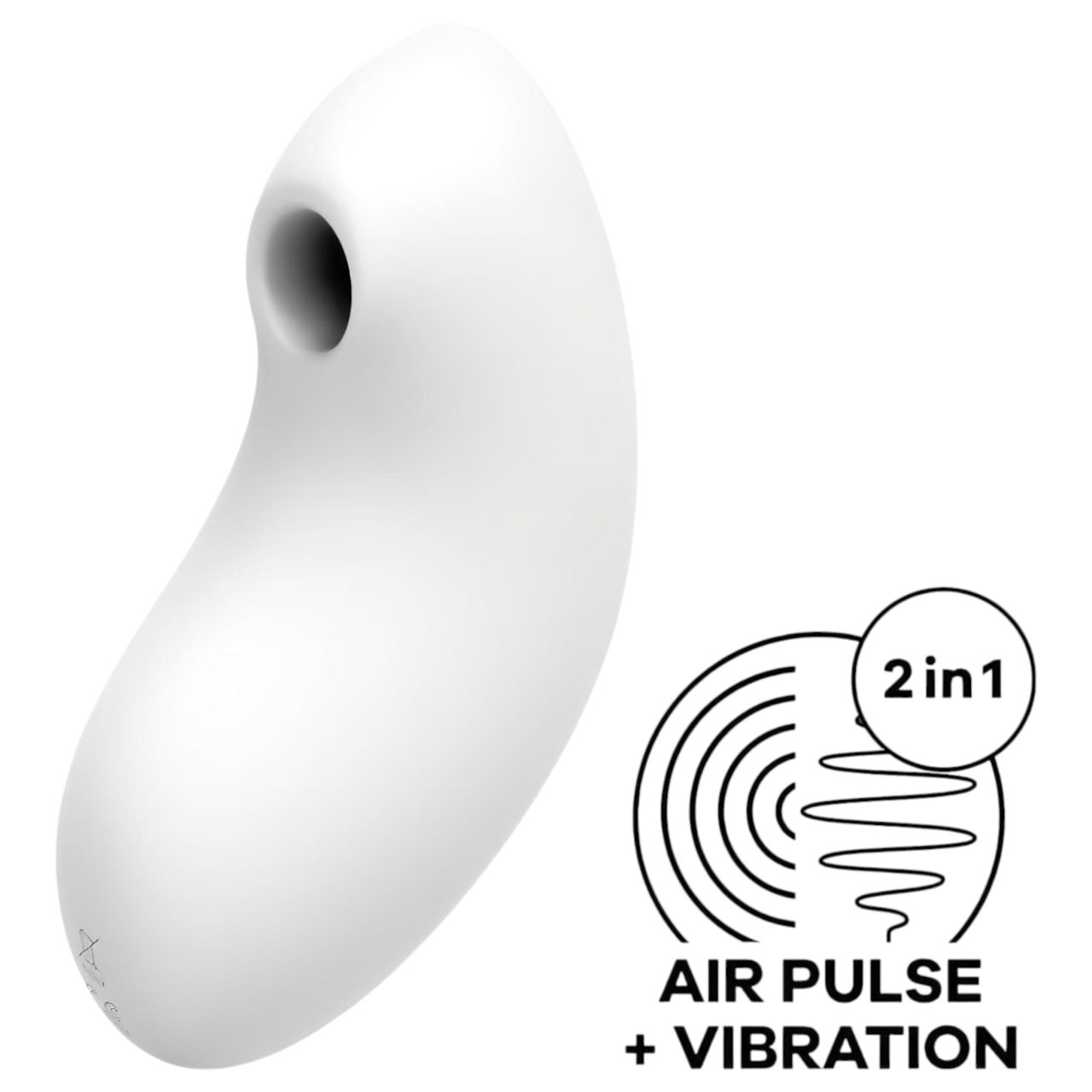 Satisfyer Vulva Lover 2 - léghullámos csikló vibrátor (fehér)