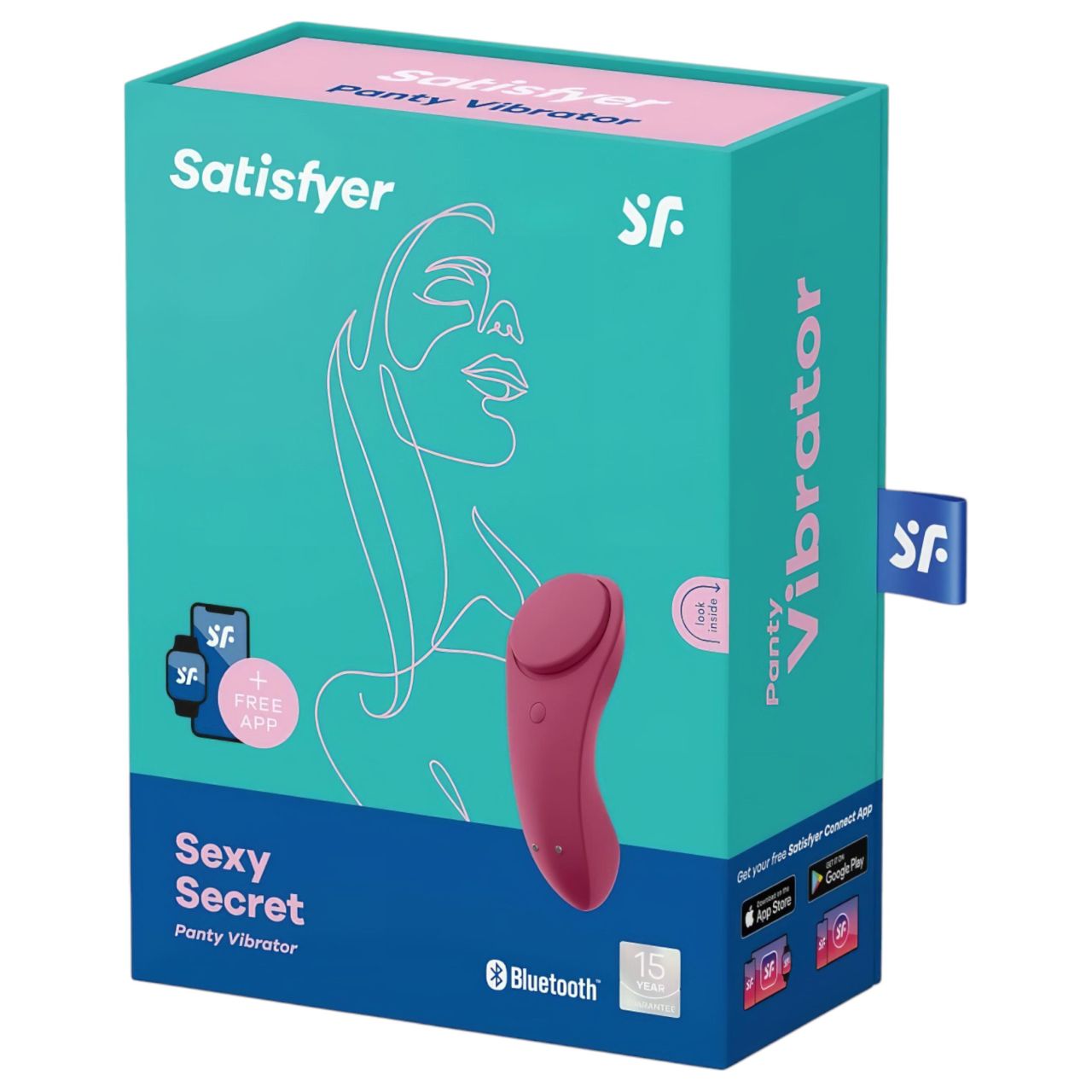 Satisfyer Sexy Secret - okos vízálló bugyi vibrátor (piros)