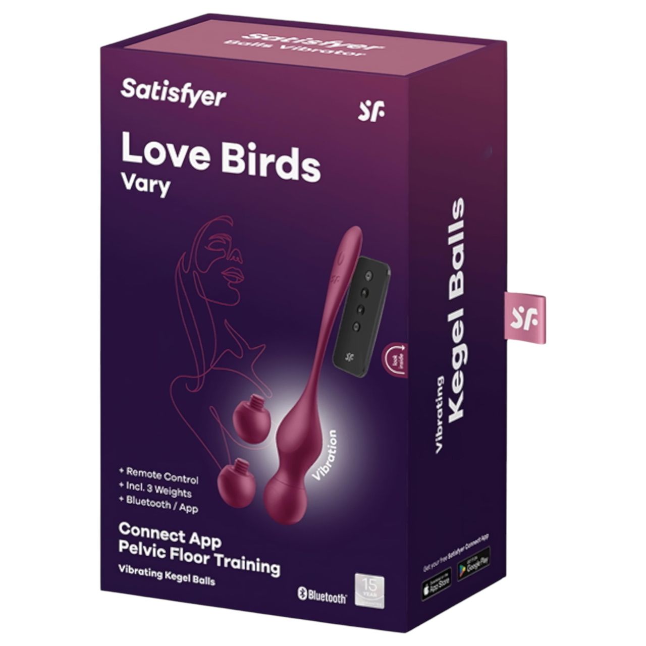 Satisfyer Love Birds Vary - App-vezérelt vibrációs gésagolyó (piros) Satisfyer Love Birds Vary - App-vezérelt vibrációs gésagolyó (piros)