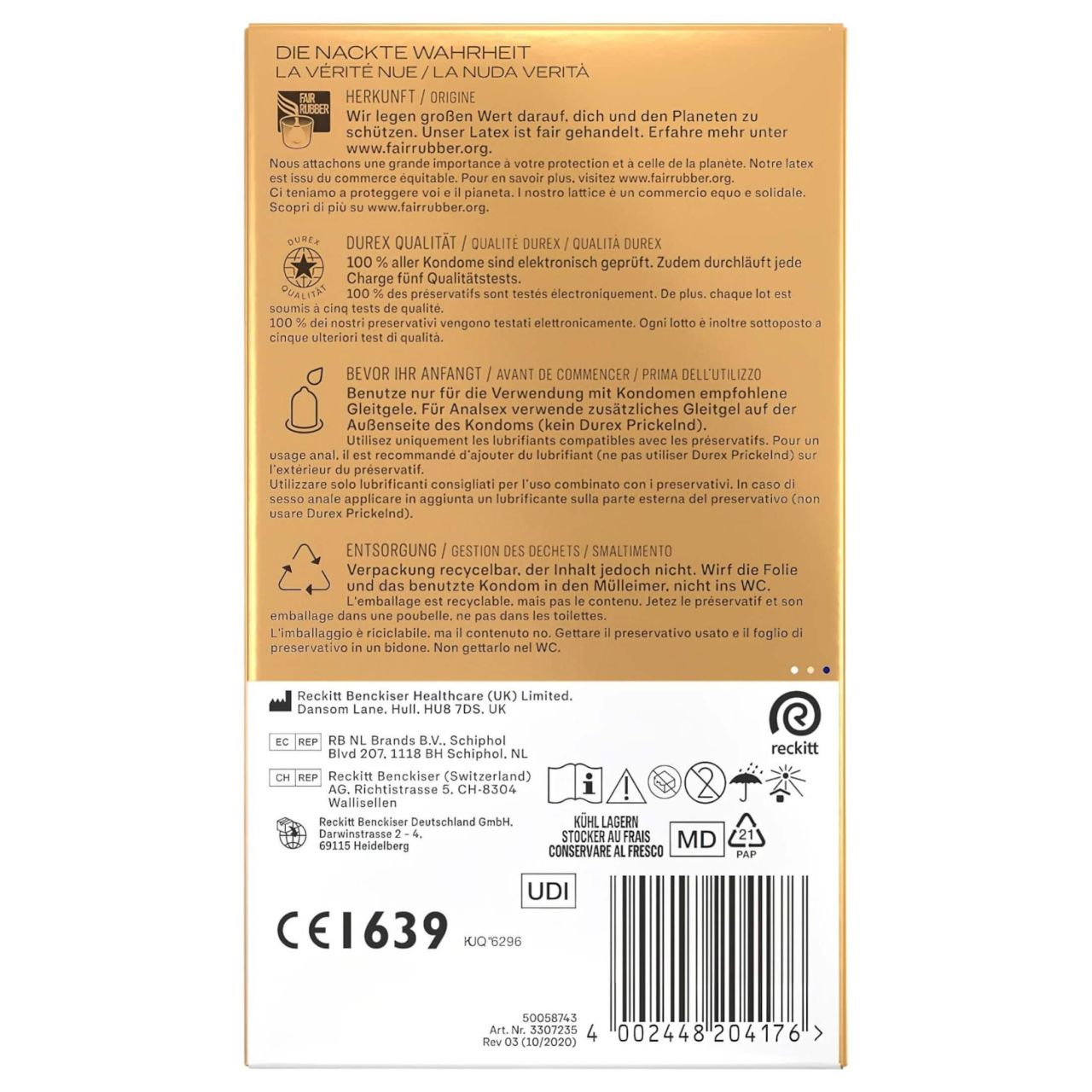 Durex Hautnah - extra síkosított óvszer (10db) Durex Hautnah - extra síkosított óvszer (10db)