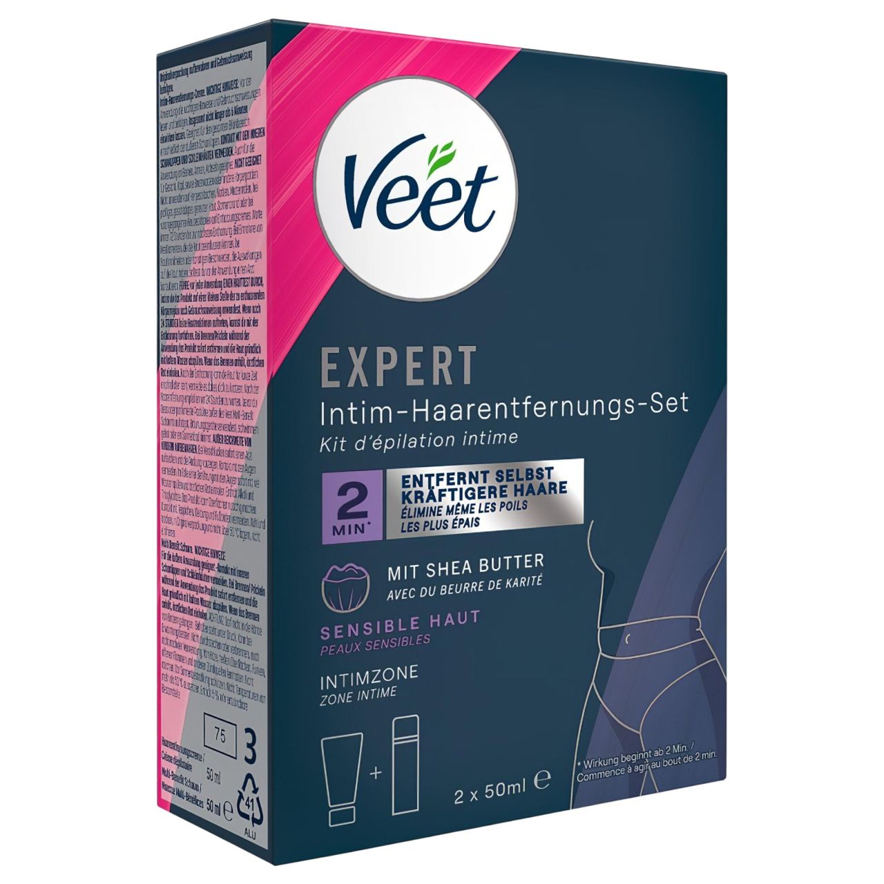 Veet - intim szőrtelenítő krém és hidratáló hab nőknek (50+50ml) Veet - intim szőrtelenítő krém és hidratáló hab nőknek (50+50ml)