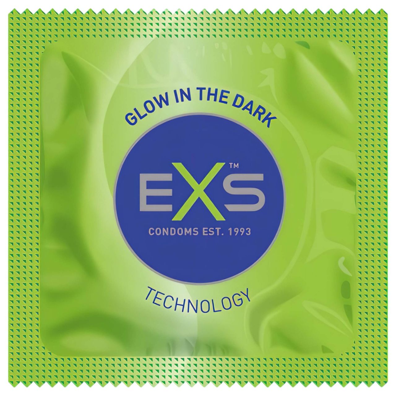 EXS Glow - sötétben világító latex óvszer (100 db)