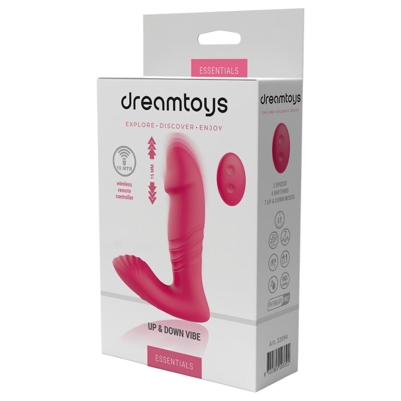 Dreamtoys - rádiós, viselhető lökő vibrátor (pink) Dreamtoys - rádiós, viselhető lökő vibrátor (pink)