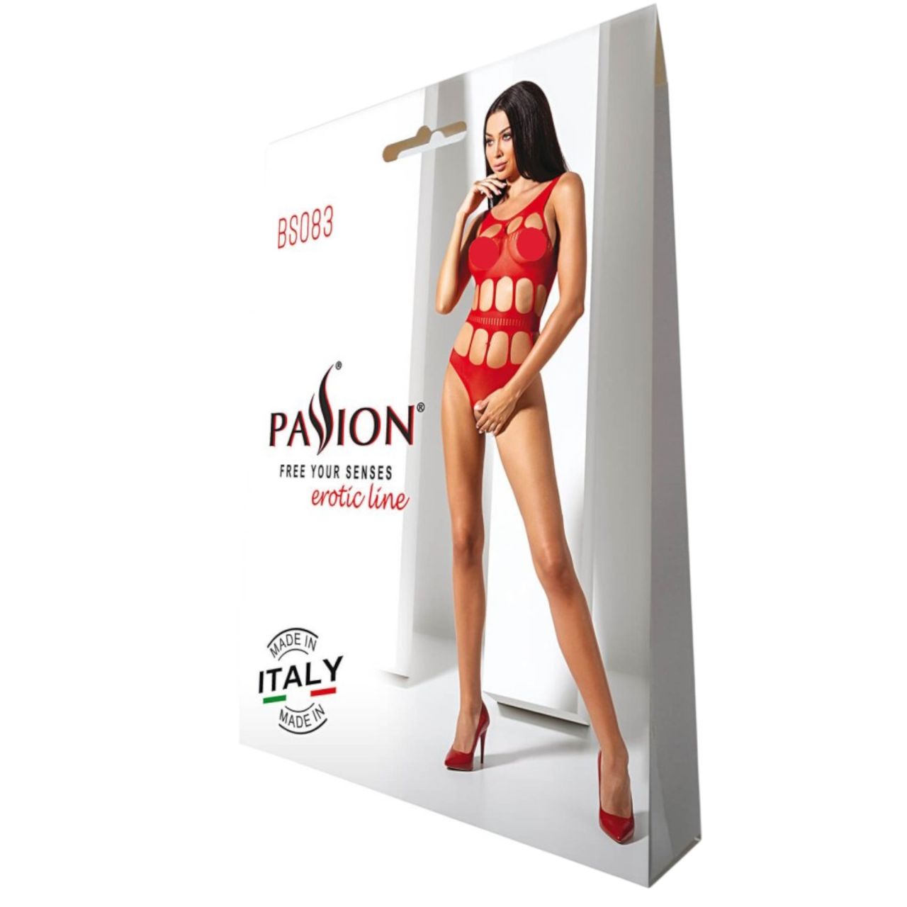 Passion BS083 - lyukacsos, nyitott body - piros (S-L) Passion BS083 - lyukacsos, nyitott body - piros (S-L)