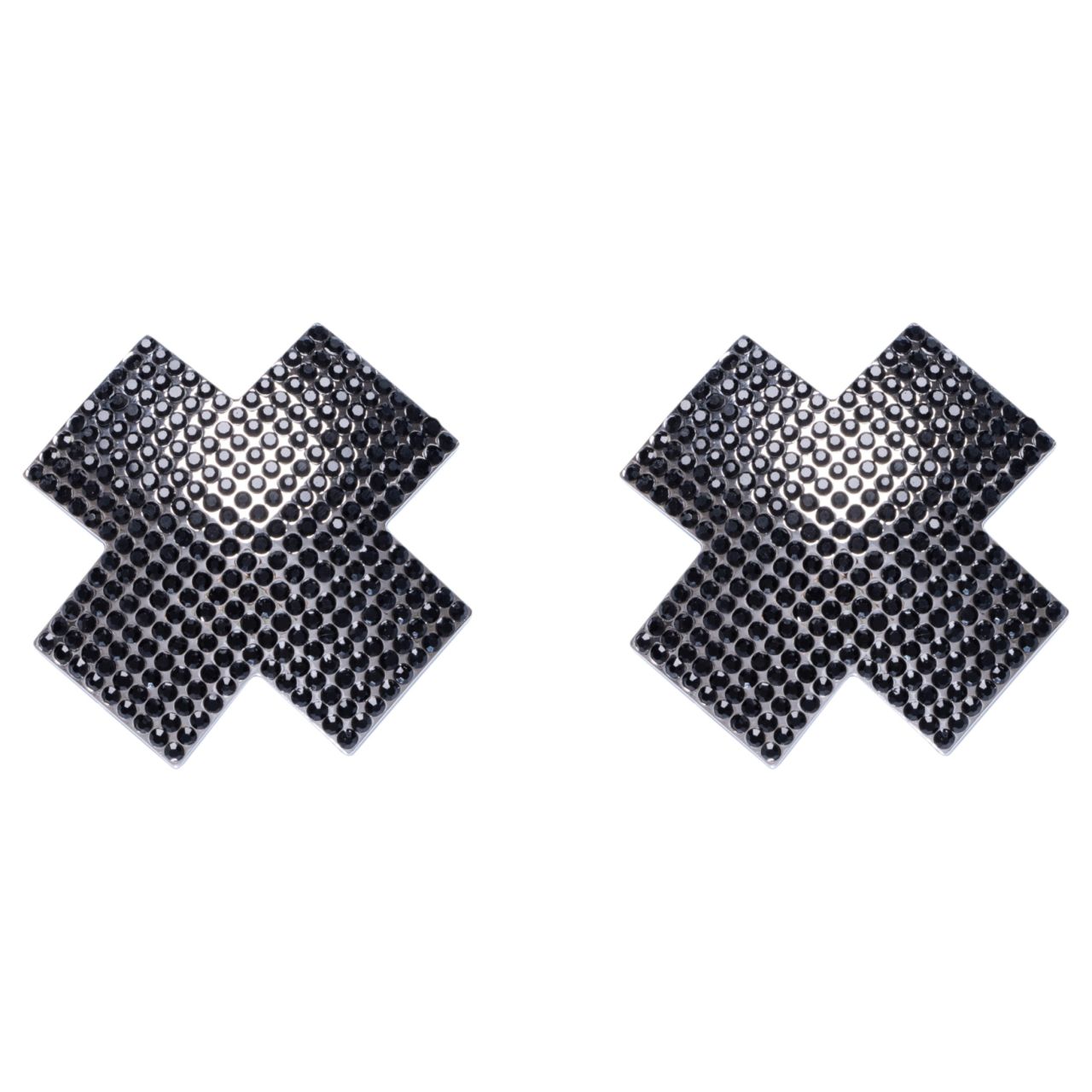 Cottelli - strasszos X bimbómatrica (fekete)