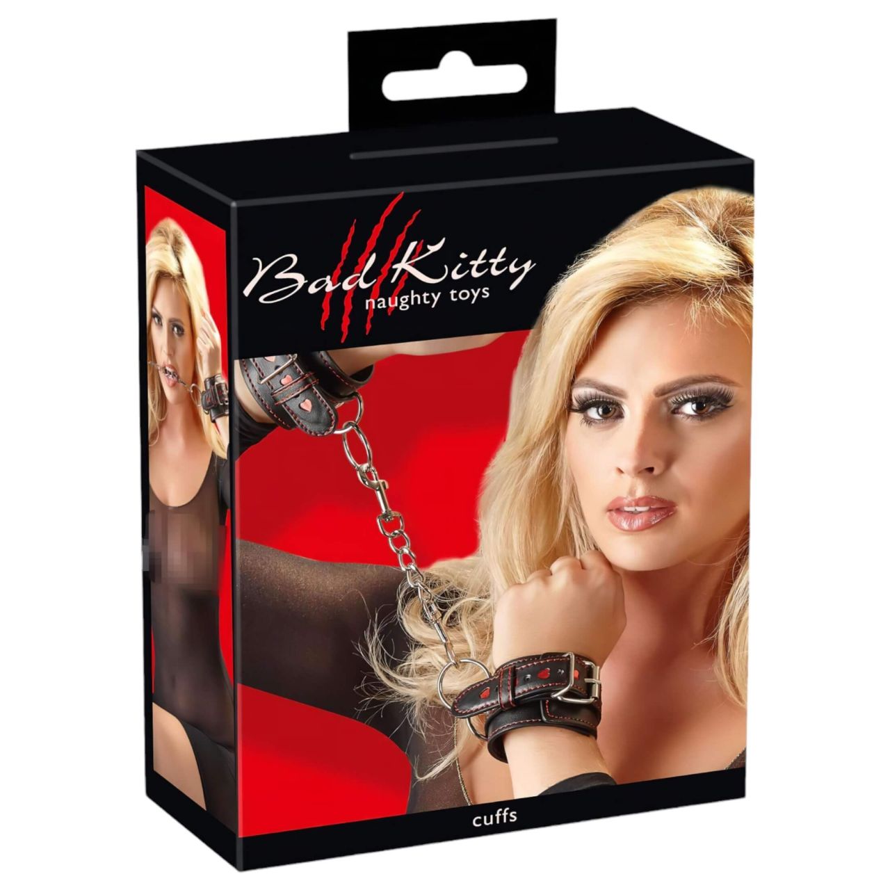 Bad Kitty - szíves szex bilincs pároknak (fekete) Bad Kitty - szíves szex bilincs pároknak (fekete)